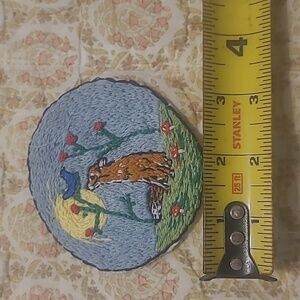 Colorful Hand Embroidered Patch with Fox Theme